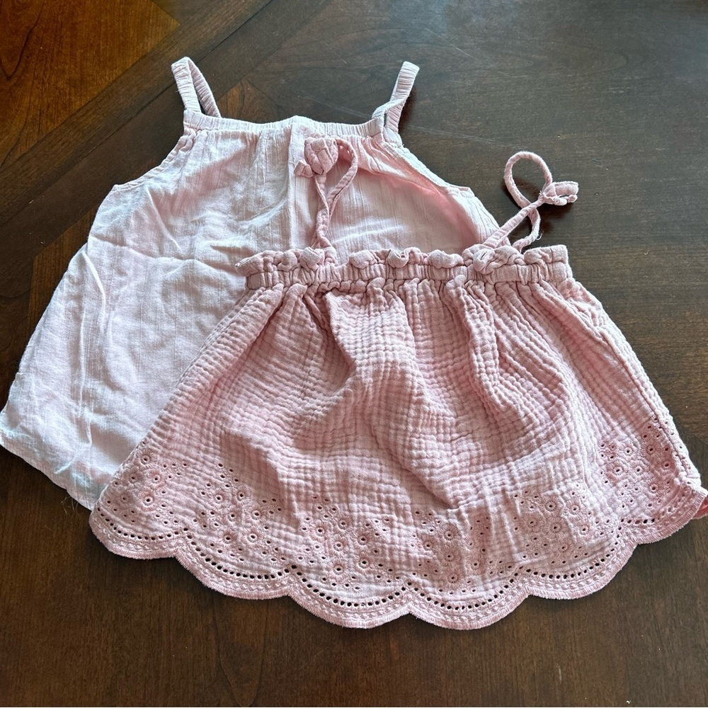 100% Cotton Pink Blush Top Set - Picture 2 of 9